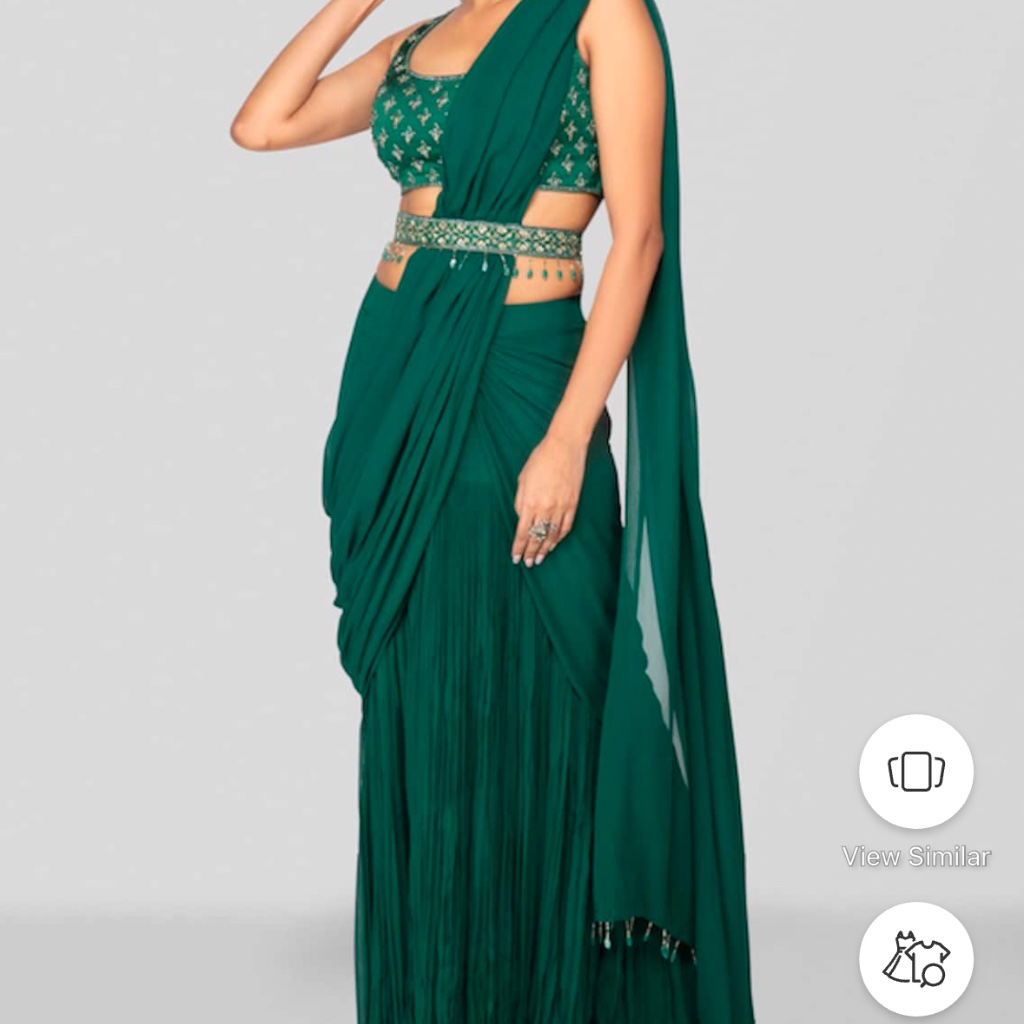 Emerald Green Saree